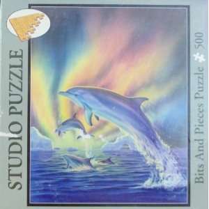   Studio 500 Piece Puzzle   Robin Koni Cosmic Dolphins Toys & Games