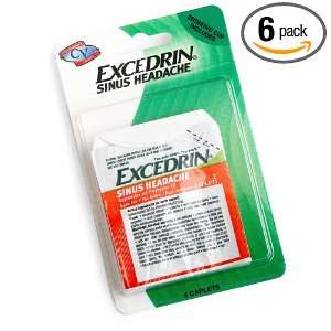   Valet Excedrin Sinus, 2 Tablet, 2 Packs (Pack of 6) Health & Personal