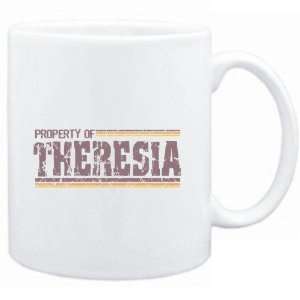  Mug White  Property of Theresia   Vintage  Female Names 