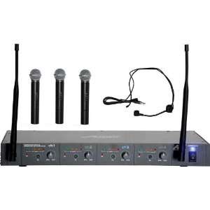  2000 Wireless Microphone System 4 Channel + 3 Handheld Microphones 