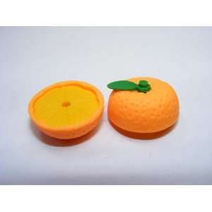  Orange Halves Japanese Erasers. 2 Pack. By PencilThings 