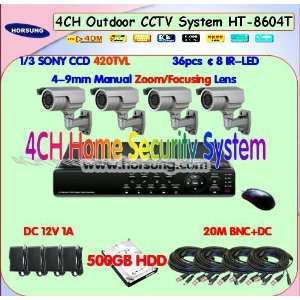   ccd 420tvl security equipment kit cctv system ht 8604t