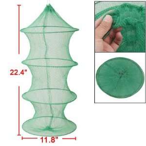 Como Green Foldable Crawfish Lobster Trap Keeping Fish Net  