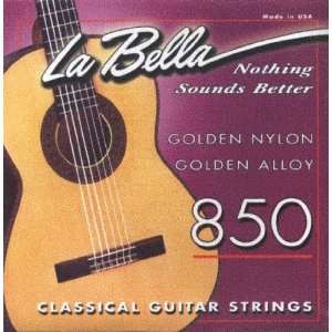  La Bella Classical Guitar Concert Gold Nylon/Wound Bronze 