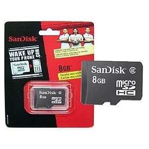  SanDisk 8GB microSDHC Memory Card & Standard SD adapter 
