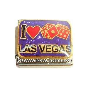    I Love Las Vegas Italian Charm Bracelet Jewelry Link Jewelry