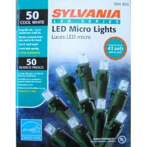  Sylvania 50 count LED Clear Micro Christmas Light Set   18 