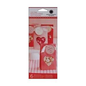 Martha Stewart Mini Treat Bags 6/Pkg Valentine Paper; 3 Items/Order 