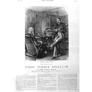   1885 Illustration Story Men Gun House Chair Fine Art