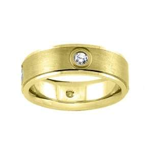  14k Yellow Gold Diamond Wedding Band 0.40 Ct GHI Color and 
