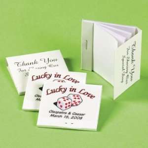Personalized Lucky In Love Matchbook Notebooks   Invitations 
