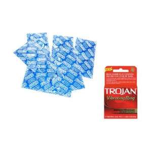   Water Based Lubricated 24 condoms Plus TROJAN ELEXA VIBRATING RING