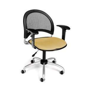  Ofm   Golden Flax Modern Moon Mesh Back Swivel Chair With 
