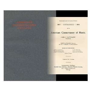  American Conservatory of Music (Catalogue 1903 1904) John 