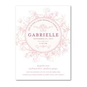 Baby Shower Invitations   Floral Ring Rose By Hello Little One For 