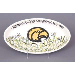  University Of Southern Mississippi Oval Platter Kitchen 