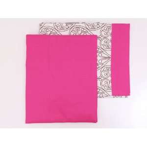  Bacati   Damask Pink and Chocolate Full Sheet Set