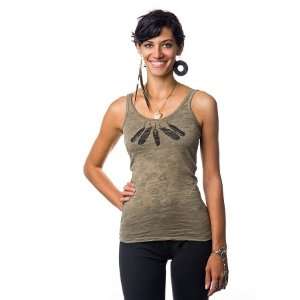  Feather Necklace Burnout Yoga Tank by Be Love Sports 