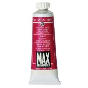  Grumbacher 37 ml Max Water Miscible Oil Paint, Thalo Red 