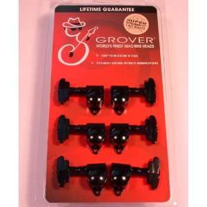  Grover 109BC Guitar Super Rotomatics Black Chrome Beauty