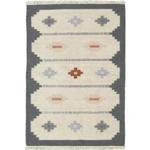  47 x 68 Ivory Wool Kilim Rug Furniture & Decor