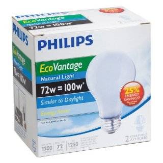 Philips 72 Watt A19 EcoVantage Light Bulb, Natural Light