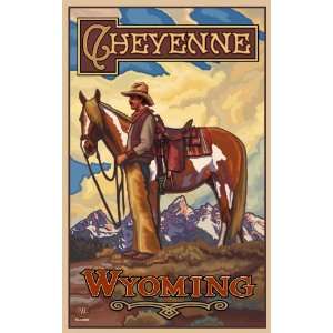  Northwest Art Mall Cheyenne Cowboy and Horse Artwork by 