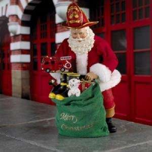  Kurt Adler Fabriche Santa Claus Fireman Toy Drive 