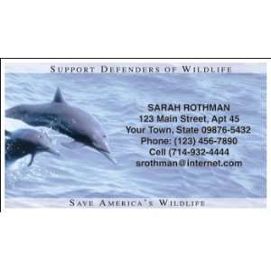 Defenders of Wildlife Dolphins Contact Cards Office 