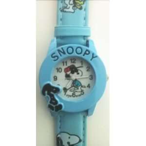   color LIGHT BLUE Snoopy Peanuts Wrist Watch Leather