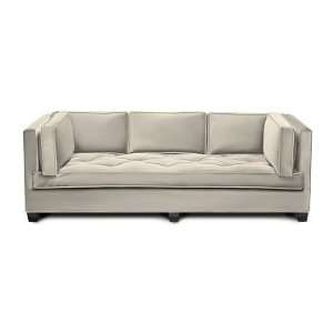 Williams Sonoma Home Wilshire Sofa 96, Leather, Ivory, Down Blend 