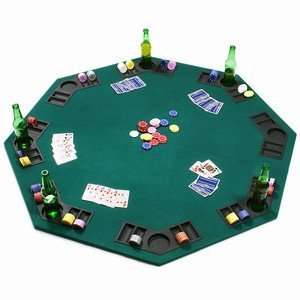   Em, Poker Folding Table Top 8 Person Felt Poker Tabletop Toys & Games