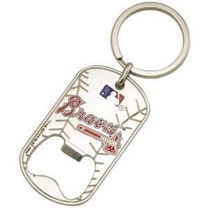  Atlanta Braves Dog Tag Bottle Opener Keychain Sports 