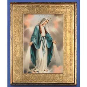 Gold Leaf Florentine Plaque with Our Lady of Grace 10