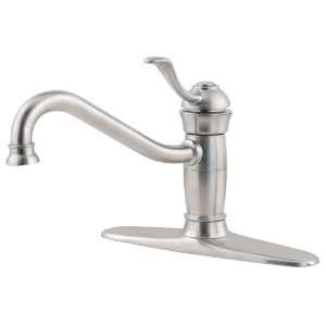   Wakely Single Control Kitchen Faucet with Side Spray, Stainless Steel