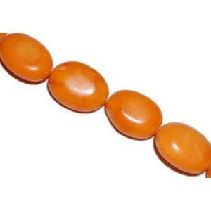  Orange howlite turquoise oval, 18x13mm, sold per 16 inch 