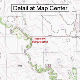  USGS Topographic Quadrangle Map   Isabel SW, South Dakota 