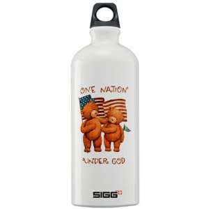  Sigg Water Bottle 1.0L One Nation Under God Teddy Bears 