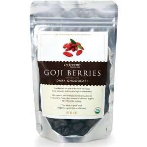 Organic Goji Berries, Dark Chocolate Covered, 6 oz, Extreme Health USA