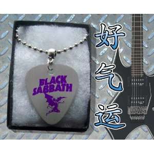  Black Sabbath Devil Metal Guitar Pick Necklace Boxed 