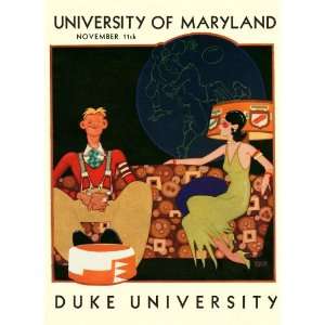  1933 Maryland Terrapins vs. Duke Blue Devils 22 x 30 