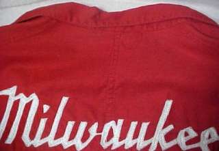 1950s Embroidered Bowling Shirt Milwaukee Electric Tools  