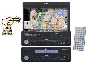PYLE PLBT74G 1 DIN IN DASH DVD GPS BLUETOOTH RECIEVERS  