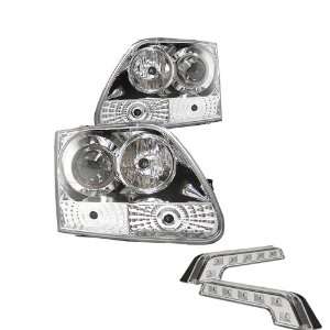 Carpart4u Ford F150 / Expedition Halo Chrome Projector Headlights and 