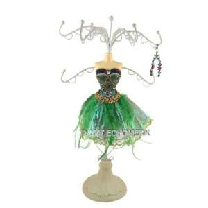 Pirouette Jewelry Stand Feather 12.5 Inches Green 