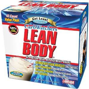Labrada Carb Watchers Lean Body Vanilla Ice Cream 2.29oz packets (pack 