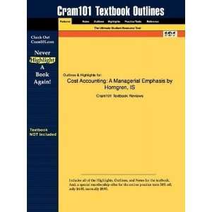  Cost Accounting A Managerial Emphasis 12th Edition 