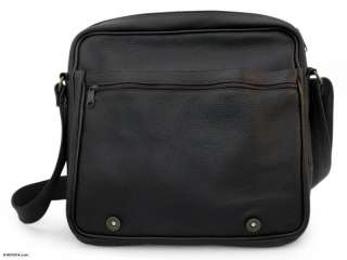 BROWN Leather HANDTOOLED Briefcase MESSENGER BAG Brazil  