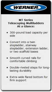 BRAND NEW Werner MT 22 300 Pound Duty Rating Telescoping Multi Ladder 