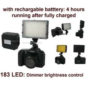  520lm LED Light with Rechargable Battery (4 hours running) for Nikon 